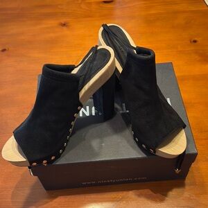 NINETY UNION Black Women's Heeled Mules